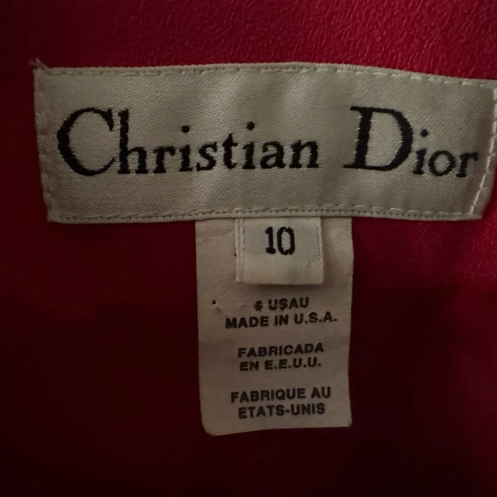 Christian Dior Women's Pink Jacket with Black Velvet Accents